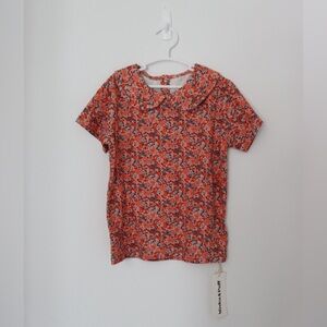 Misha & Puff floral top with Peter Pan collar 4Y